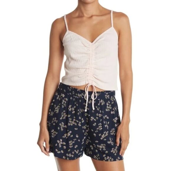 NEW Abound | Front Cinch Rib Knit Tank In Pink Creole - Picture 1 of 7